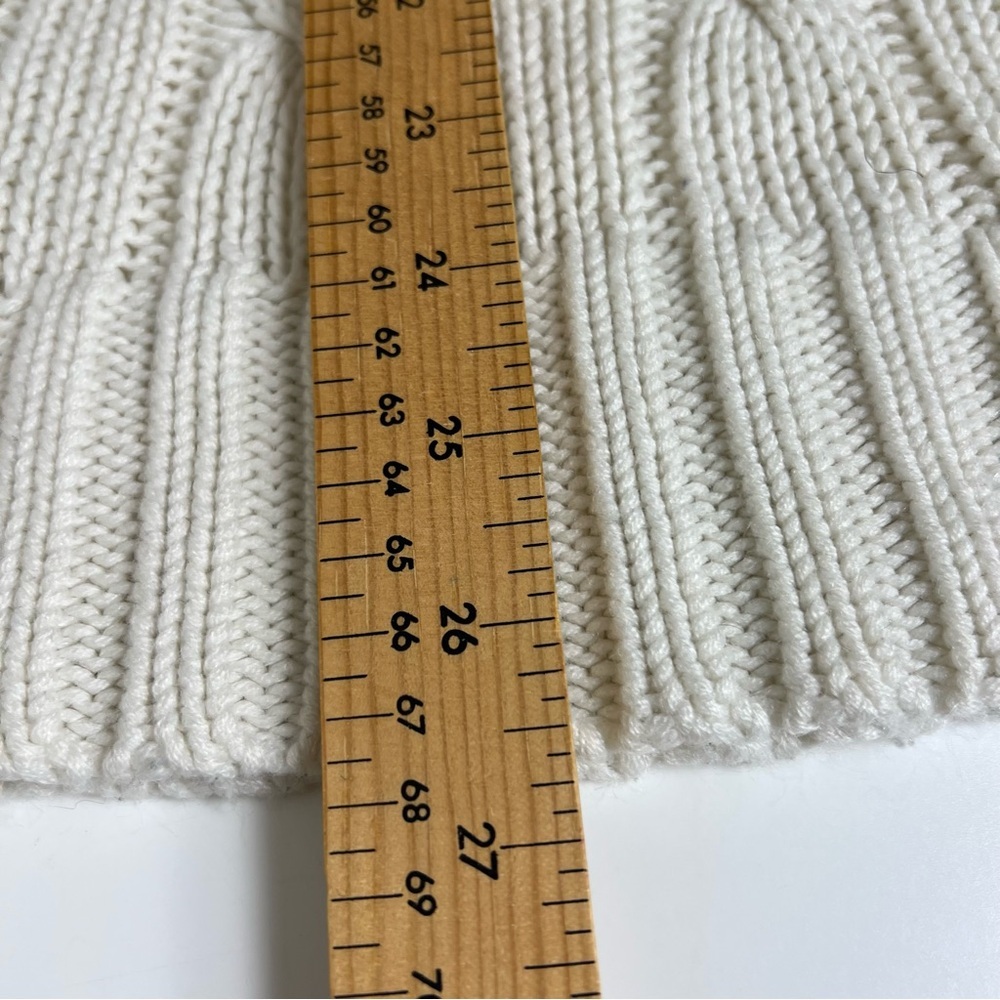 VINTAGE 80s Izod Lacoste Cable Knit Tennis Sweater - Cream - Made in HK - Picture 6 of 6